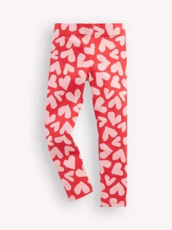 Boden Red Fun Heart Leggings