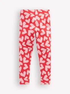 Boden Red Fun Heart Leggings