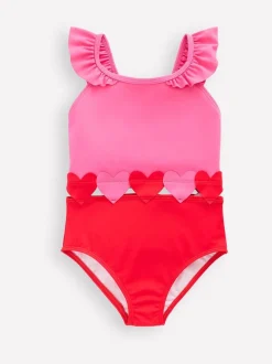 Boden Red Hallie Frill Strap Swimsuit