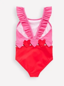 Boden Red Hallie Frill Strap Swimsuit