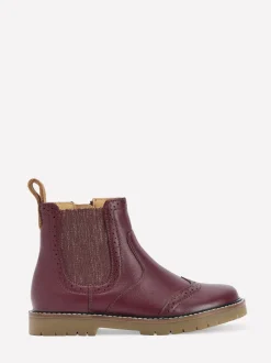 Boden Red Leather Chelsea Boots