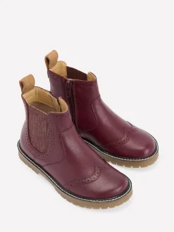 Boden Red Leather Chelsea Boots