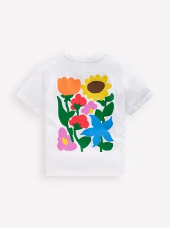 Boden White Short Sleeve Printed T-Shirt