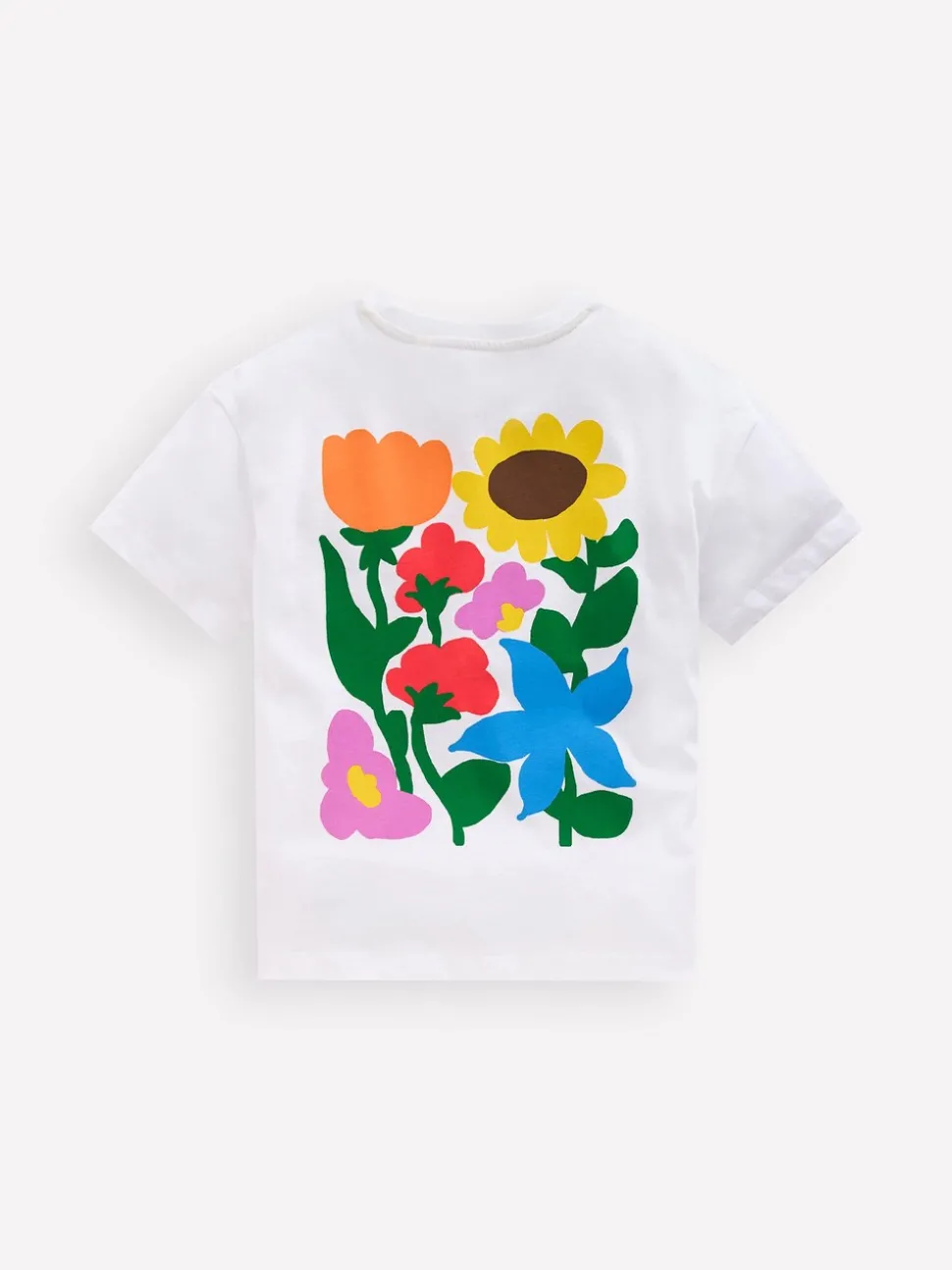 Boden White Short Sleeve Printed T-Shirt