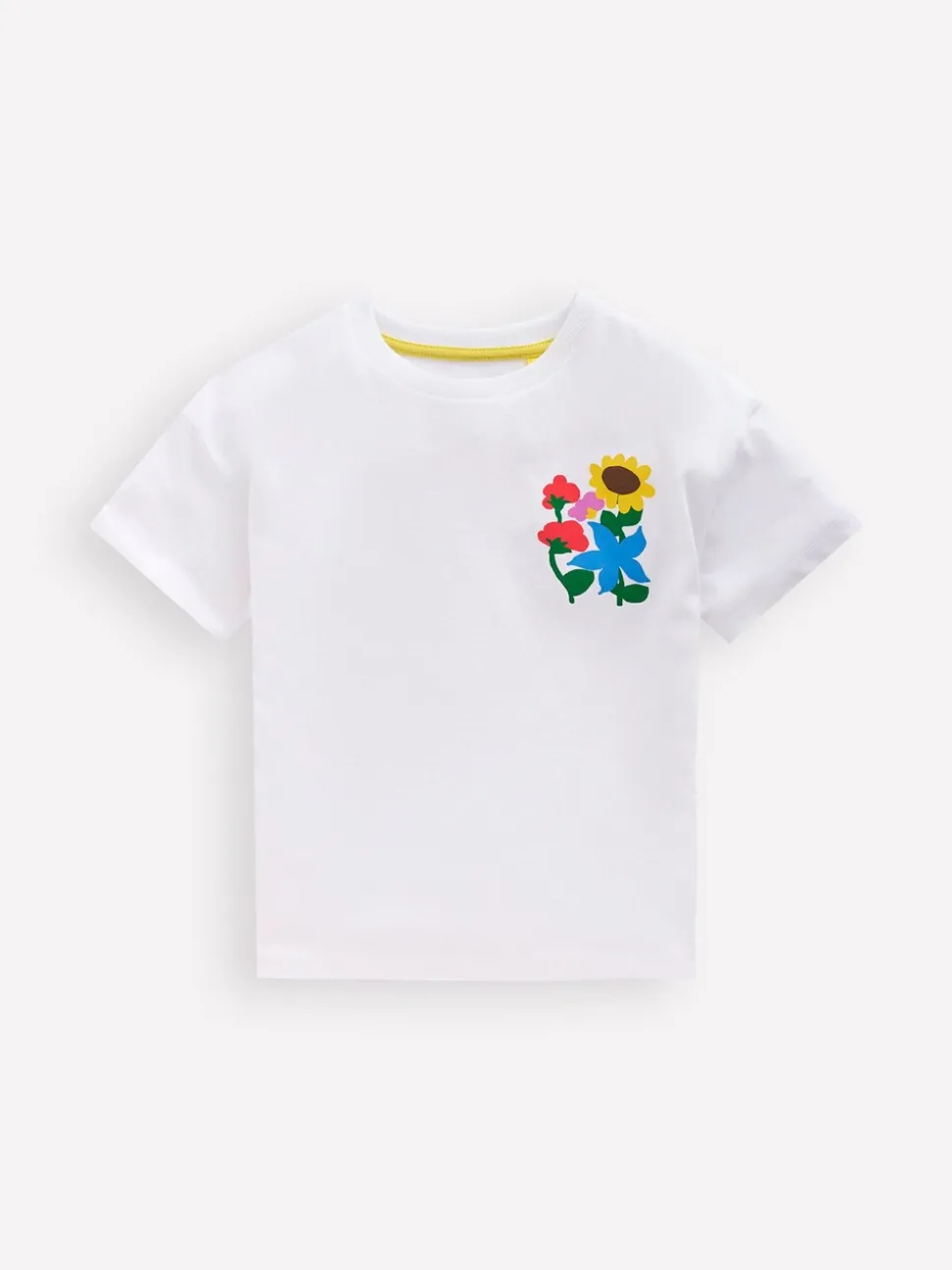 Boden White Short Sleeve Printed T-Shirt