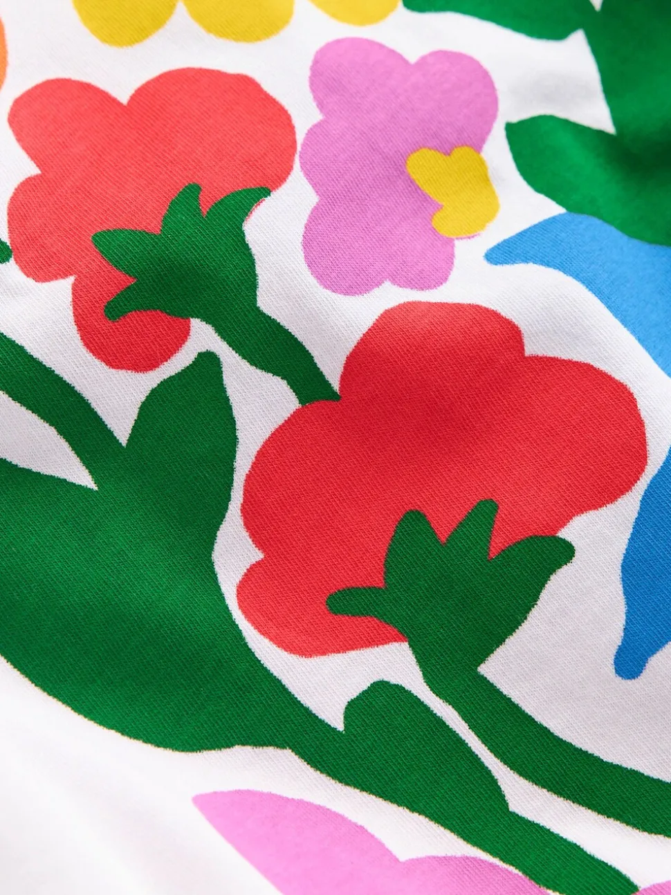 Boden White Short Sleeve Printed T-Shirt