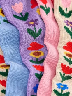 Boden Yellow Ribbed Socks 5 Pack