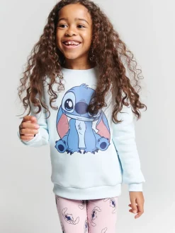 Brand Threads Blue Disney Stitch Top and Leggings Set