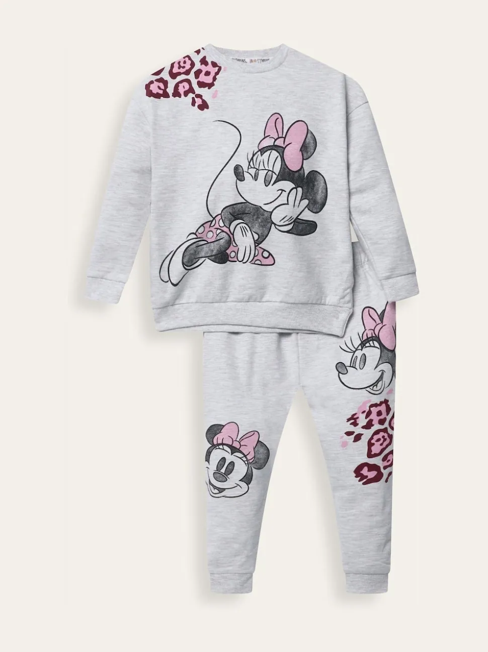 Brand Threads Grey Minnie Mouse Joggers Set