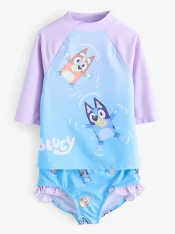 Brand Threads Multi Bluey Girls Swim Set
