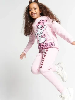 Brand Threads Pink Hello Kitty Joggers Set