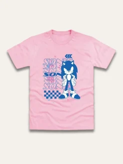 Brand Threads Pink Sonic The Hedgehog Print T-Shirt