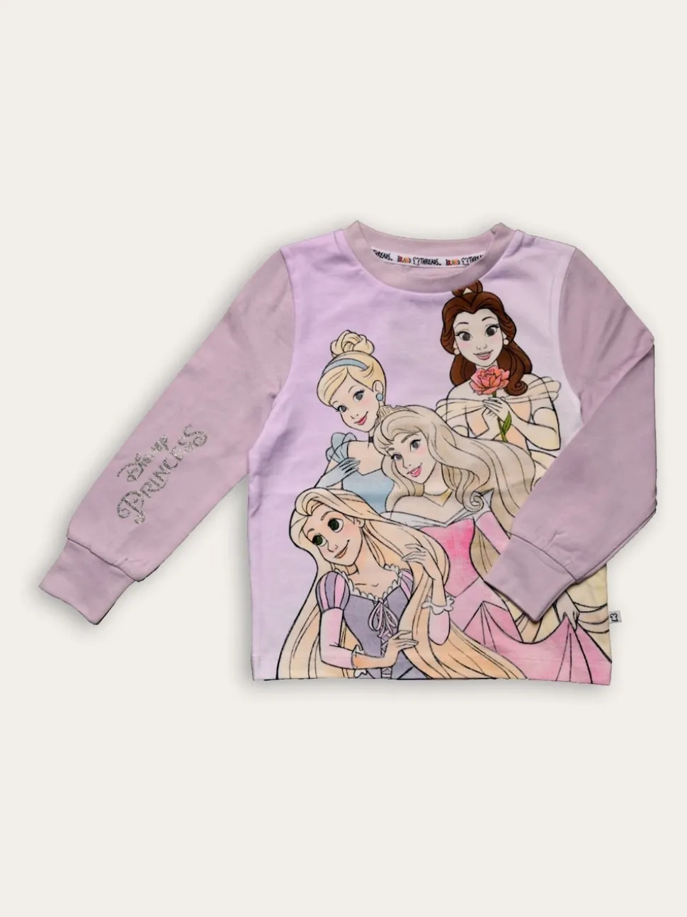Brand Threads Purple Girls Disney Princess 100% Cotton Top And Tutu Set