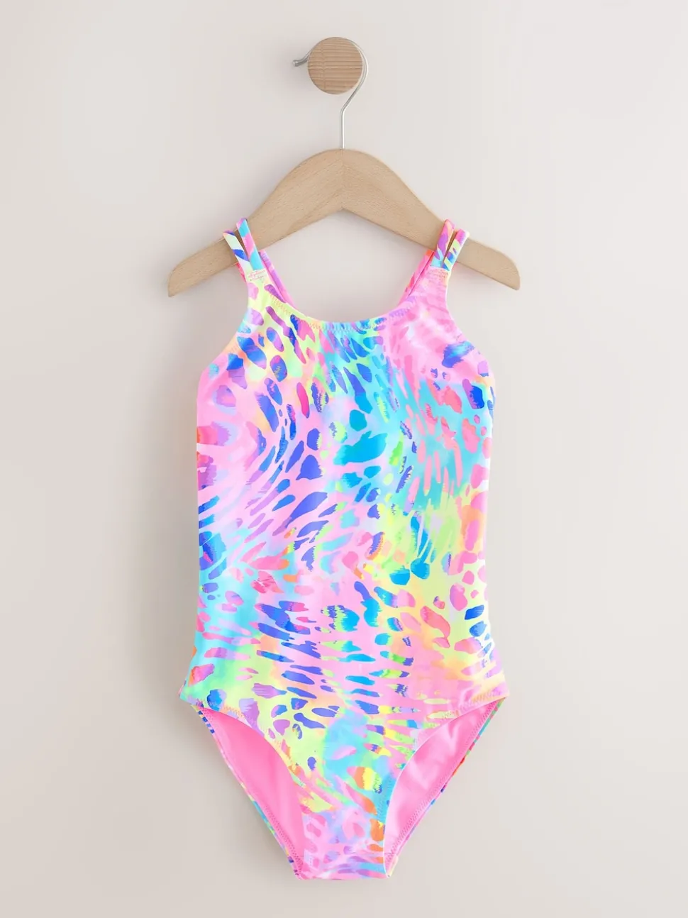 Bright Animal Print Double Strap Swimsuit (3-16yrs)