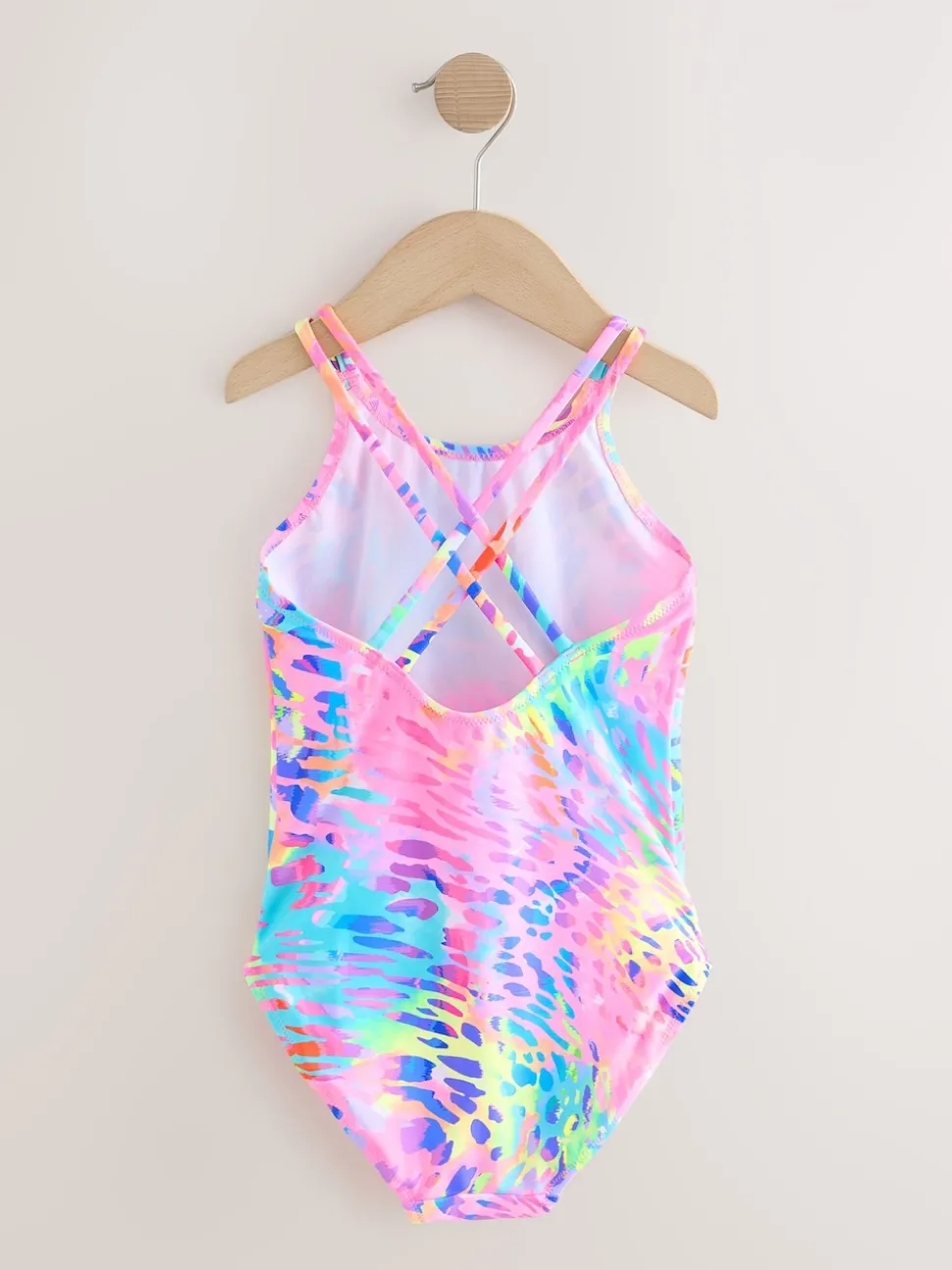 Bright Animal Print Double Strap Swimsuit (3-16yrs)
