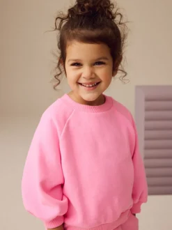 Bright Pink Crew Neck Sweatshirt (3mths-7yrs)