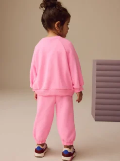 Bright Pink Crew Neck Sweatshirt (3mths-7yrs)