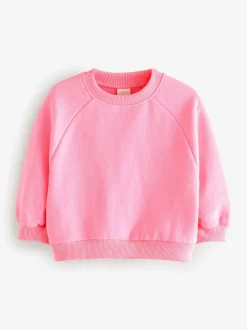 Bright Pink Crew Neck Sweatshirt (3mths-7yrs)