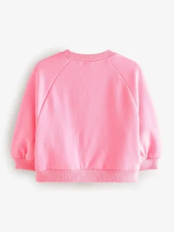 Bright Pink Crew Neck Sweatshirt (3mths-7yrs)