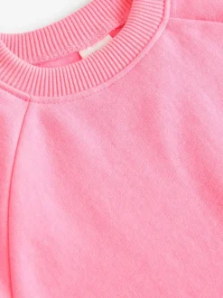 Bright Pink Crew Neck Sweatshirt (3mths-7yrs)