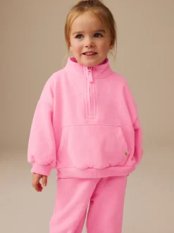 Bright Pink Quarter Zip Sweatshirt (3mths-7yrs)
