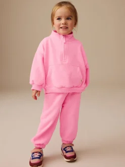 Bright Pink Quarter Zip Sweatshirt (3mths-7yrs)