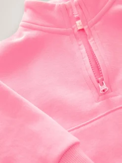Bright Pink Quarter Zip Sweatshirt (3mths-7yrs)