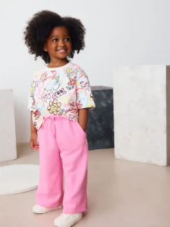 Bright Pink Wide Leg Sweat Joggers (3mths-7yrs)