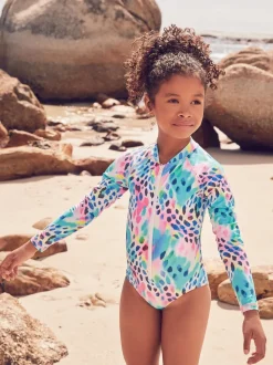 Bright Animal Long Sleeve Sunsafe Swimsuit (3mths-16yrs)