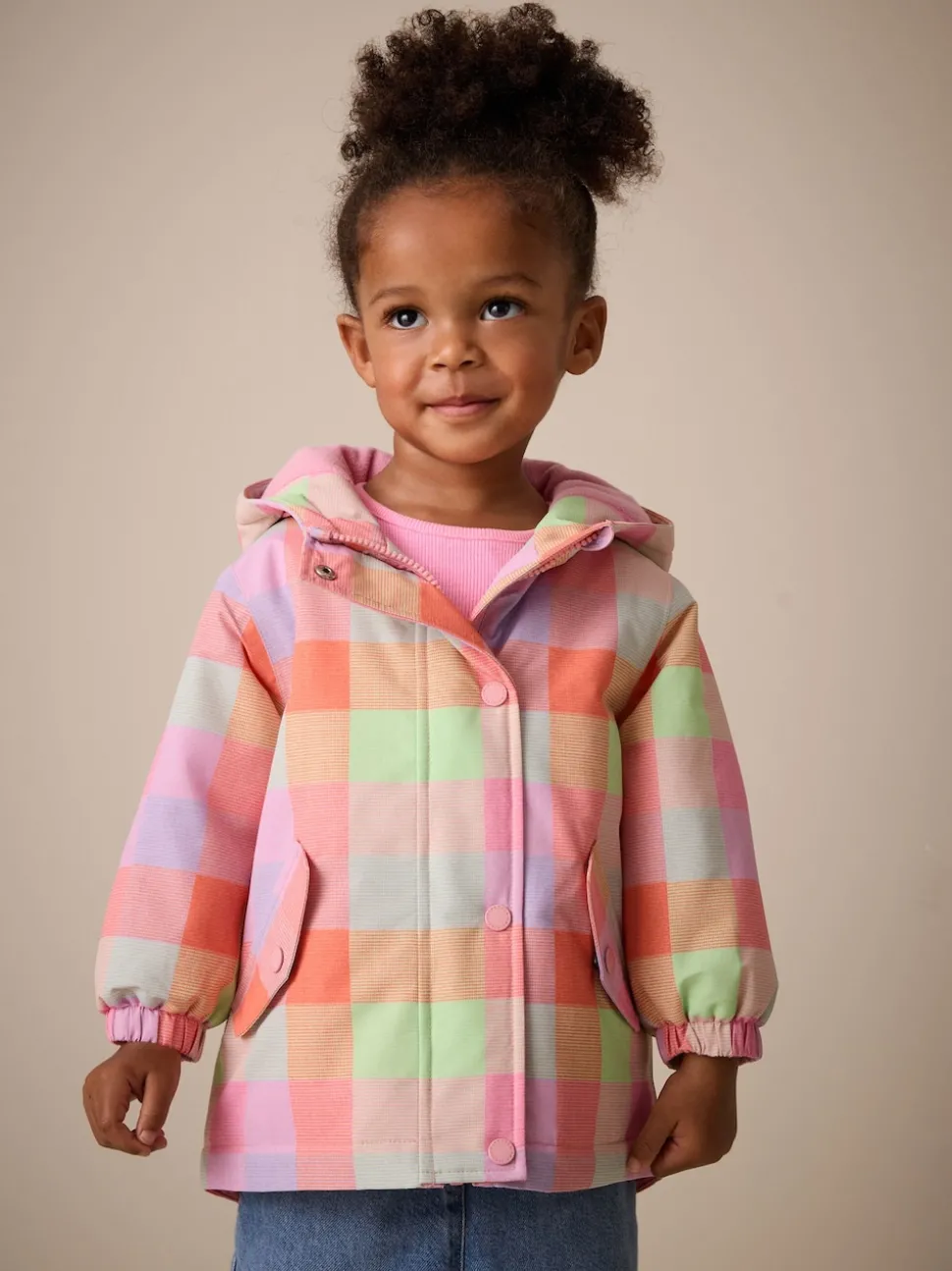 Bright Check Waterproof Printed Jacket (6mths-7yrs)
