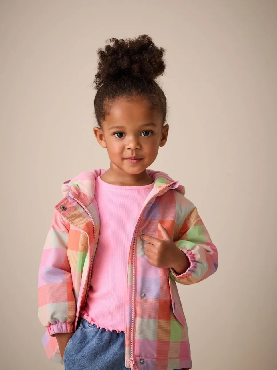Bright Check Waterproof Printed Jacket (6mths-7yrs)
