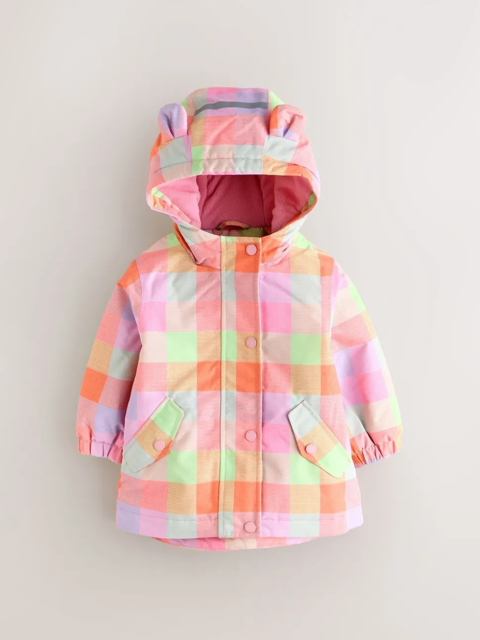 Bright Check Waterproof Printed Jacket (6mths-7yrs)