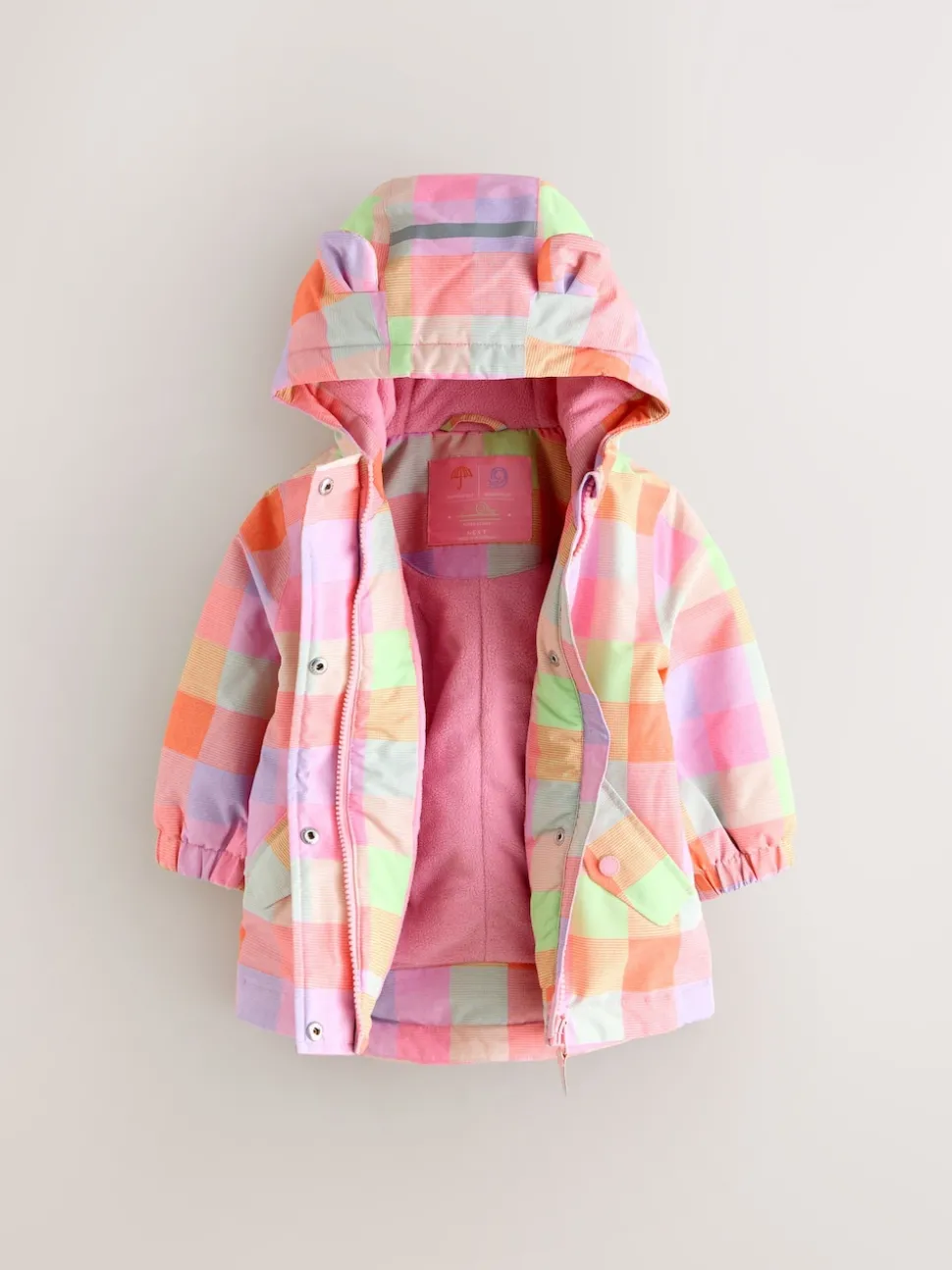 Bright Check Waterproof Printed Jacket (6mths-7yrs)