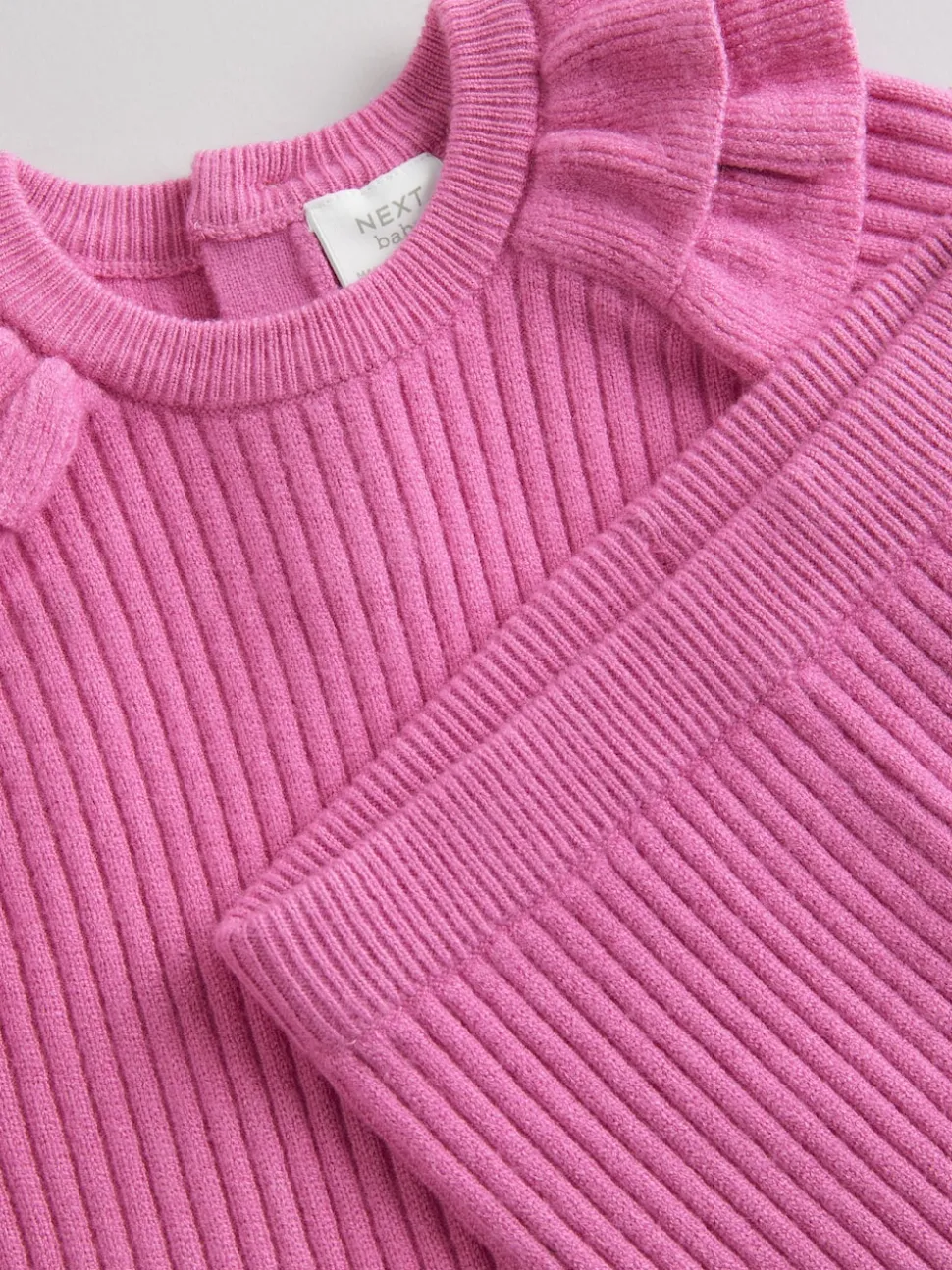 Bright Pink Baby Knitted Jumper and Leggings Set 2 Piece (0mths-3yrs)