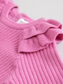 Bright Pink Baby Knitted Jumper and Leggings Set 2 Piece (0mths-3yrs)