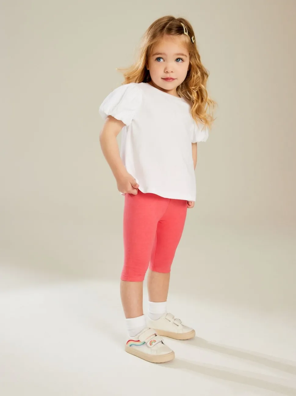 Bright Pink Cropped Leggings (3mths-7yrs)