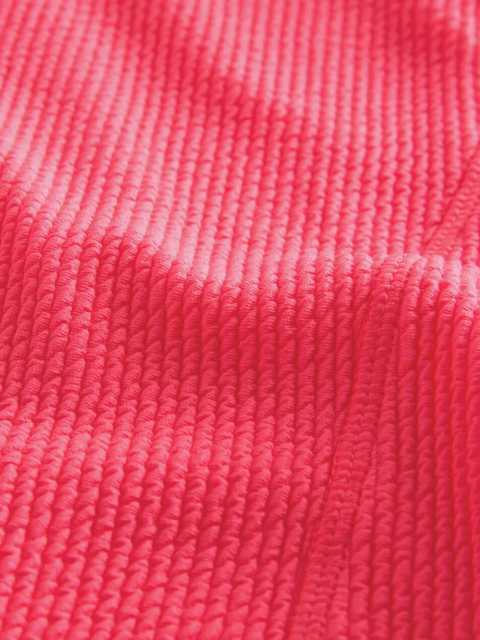 Bright Pink Long Sleeve Textured Swimsuit (3-16yrs)