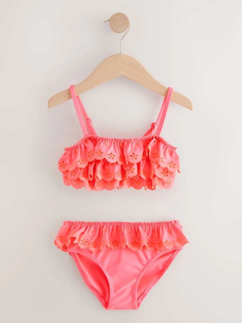 Bright Pink/Orange Tiered Bikini (3-16yrs)