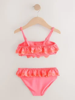 Bright Pink/Orange Tiered Bikini (3-16yrs)