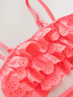 Bright Pink/Orange Tiered Bikini (3-16yrs)