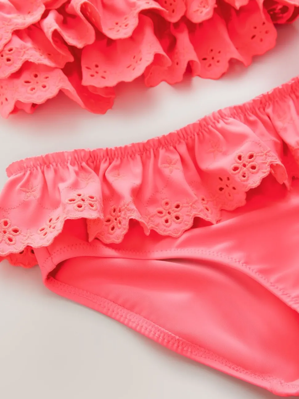 Bright Pink/Orange Tiered Bikini (3-16yrs)