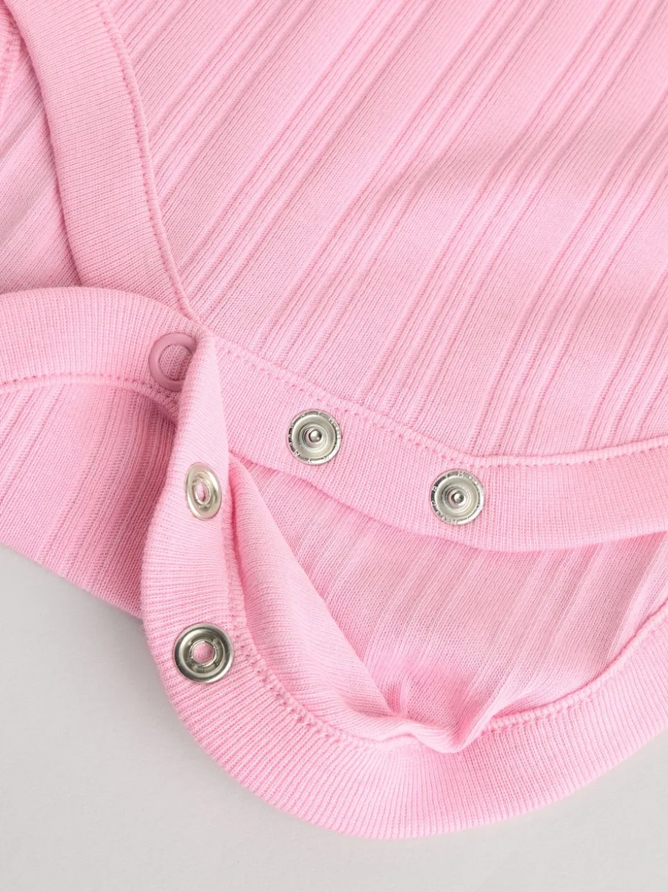 Bright Pink 5 Pack Long Sleeve Baby Bodysuits