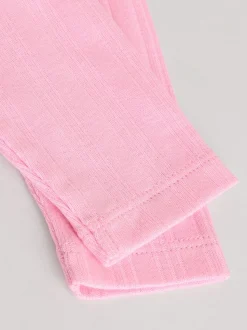 Bright Pink 5 Pack Long Sleeve Baby Bodysuits