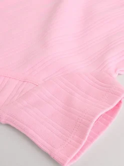 Bright Pink 5 Pack Short Sleeve Baby Bodysuits