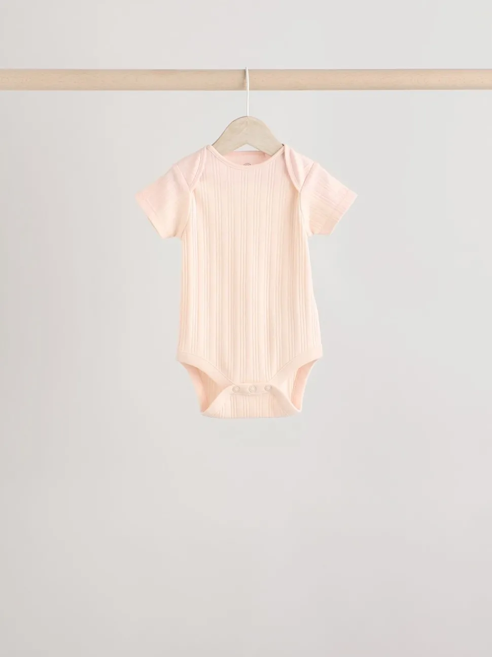 Bright Pink 5 Pack Short Sleeve Baby Bodysuits