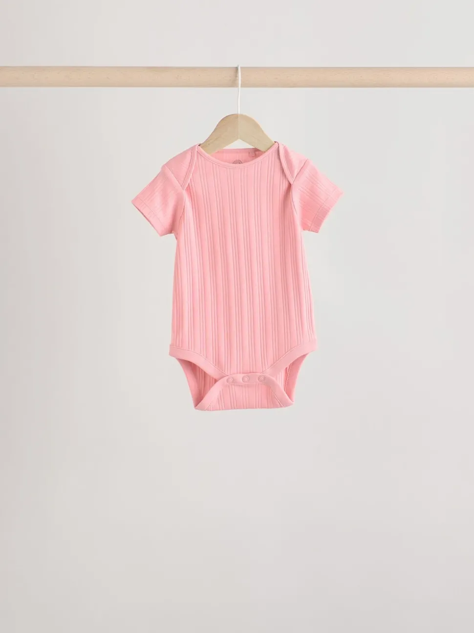 Bright Pink 5 Pack Short Sleeve Baby Bodysuits