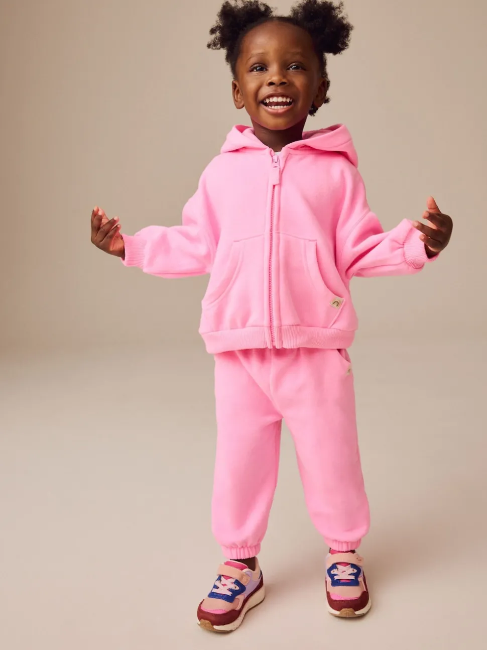 Bright Pink Zip Through Hoodie (3mths-7yrs)