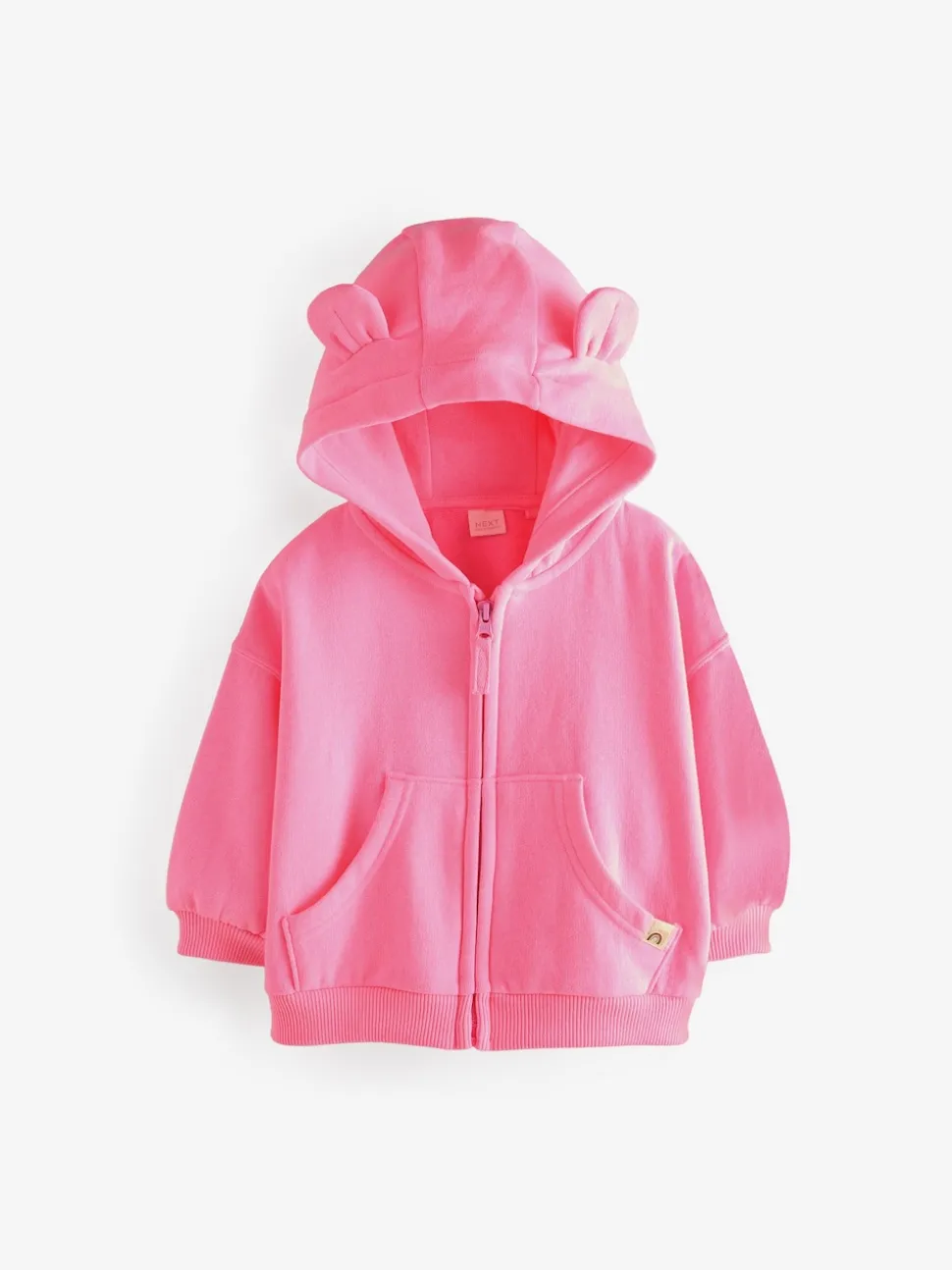 Bright Pink Zip Through Hoodie (3mths-7yrs)