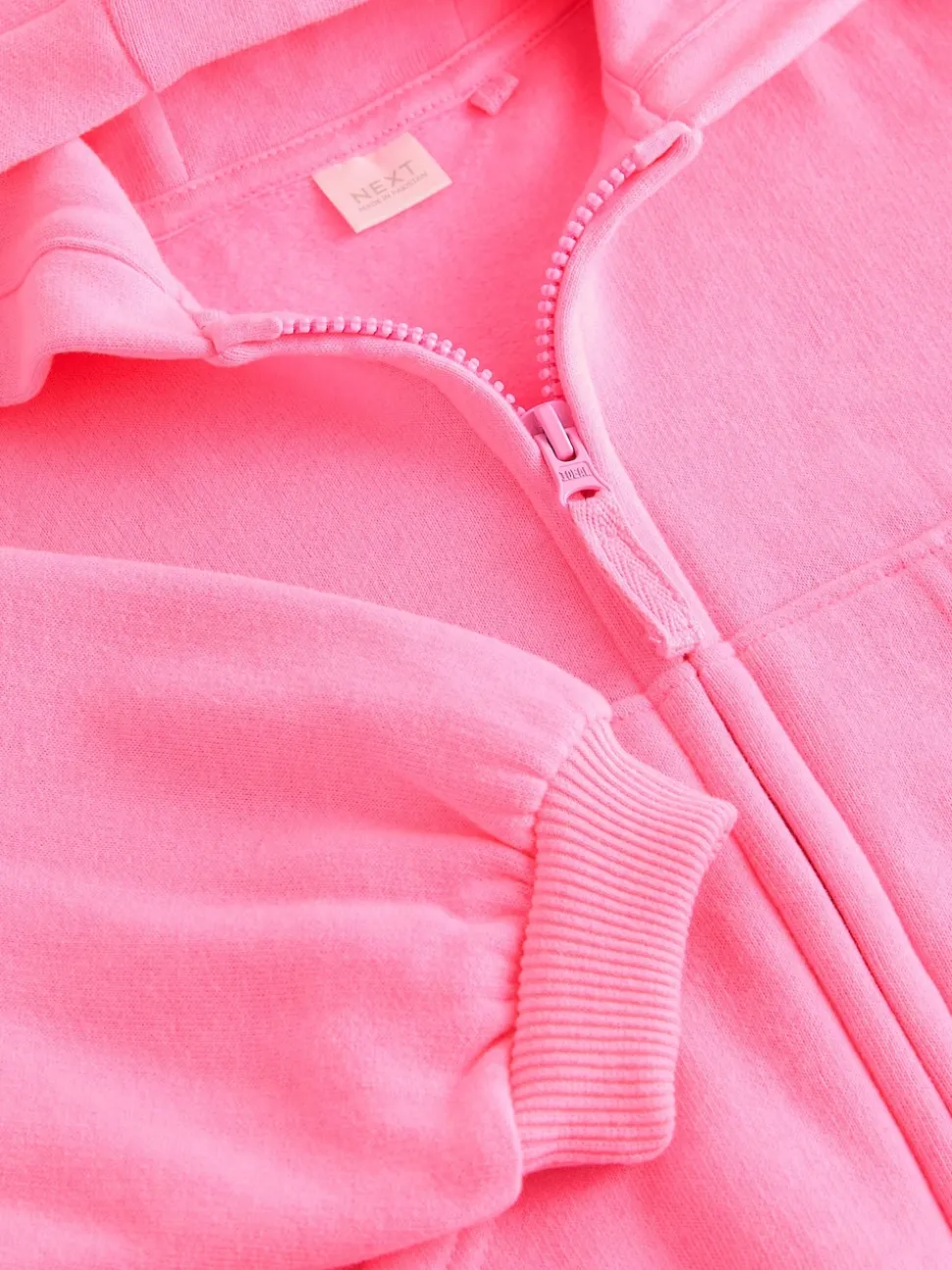 Bright Pink Zip Through Hoodie (3mths-7yrs)