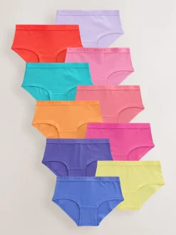 Bright Rainbow Hipster Briefs 10 Pack (2-16yrs)
